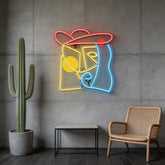 Face Abstract Art LED Neon Sign Light