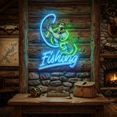 Ferocious Fisherman LED Neon Sign Light Pop Art
