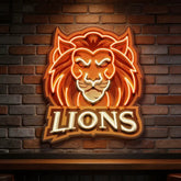 Ferocious Lions LED Neon Sign Light Pop Art