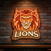 Ferocious Lions LED Neon Sign Light Pop Art