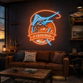 Fishing Logo LED Neon Sign Light Pop Art