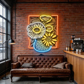 Flower Vase In Abstract Art LED Neon Sign Light