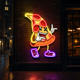Funky Pizza Slice LED Neon Sign Light Pop Art