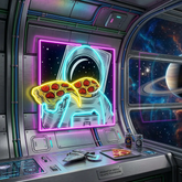 Galaxy Pizza Mission LED Neon Sign Light Pop Art