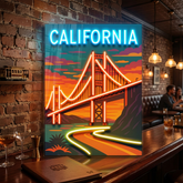 Golden Sunset Drive LED Neon Sign Light Pop Art