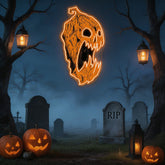 Scary Pumpkin Neon Sign – Halloween LED Wall Decor for Spooky Vibes