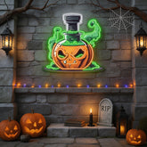 🎃 Spooky Pumpkin Potion Neon Sign – Halloween LED Wall Light