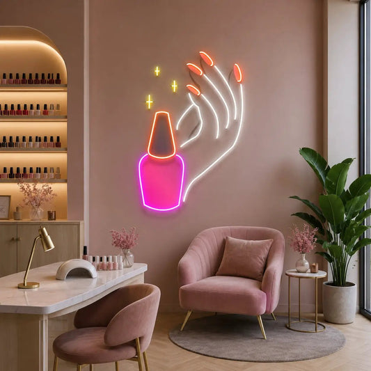 Hand Care LED Neon Sign Light Pop Art