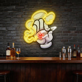 Hand Smoker Led Neon Acrylic Artwork