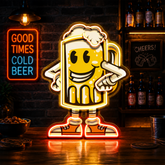 Happy Beer LED Neon Sign Light Pop Art