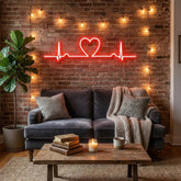 Heart Beat Led Neon Sign Light