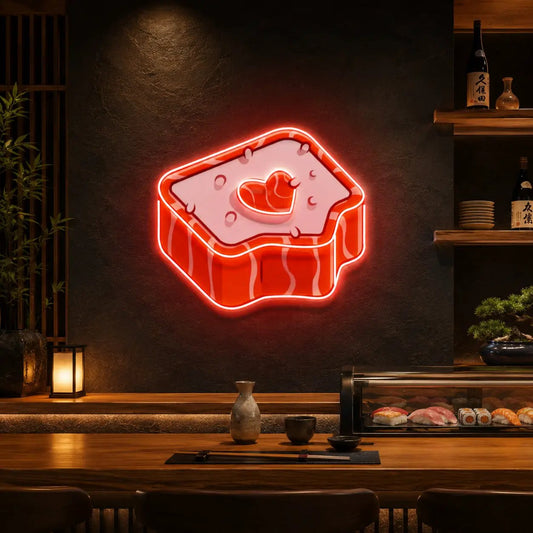 Red Heart Neon Acrylic Artwork