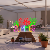 Hello Summer Neon Signs Palm Tree Led Neon Sign