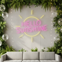 Hello Sunshine Neon Sign Custom Summer Party Decor Sign