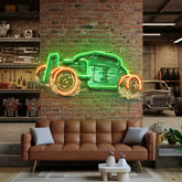 Hotrod Car LED Neon Sign Light Pop Art