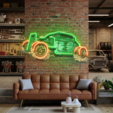 Hotrod Car LED Neon Sign Light Pop Art