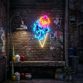 Ice Cream Zombie LED Neon Sign Light Pop Art