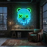 Ice Head Bear Artwork Led Neon Sign Light