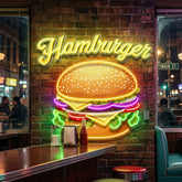 In Burgers We Trust LED Neon Sign Light Pop Art