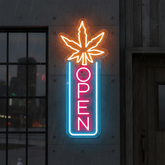 Indoor Vertical Open Sign Design Open Neon Sign