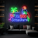 It's 5 O'clock Somewhere Neon Sign Tiki Bar Neon Light - VN03 - Customneonstudio