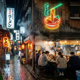 Ramen Bowl LED Neon Sign – Japanese Food Wall Decor for Restaurants & Cafes
