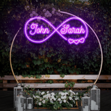 Last Name Neon Sign for Wedding Decor Personalized Name Sign