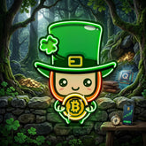 Leprechaun Hugging Bitcoin LED Neon Sign Light Pop Art