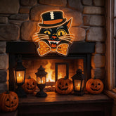Halloween Pumpkin Gentleman Neon Sign – Vintage Jack-o’-Lantern LED Wall Light for Spooky Party & Home Decor