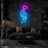 Love Hands Led Neon Acrylic Artwork