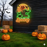 Spooky Pumpkin Head Neon Sign – Halloween LED Wall Light for Haunted Party & Home Décor