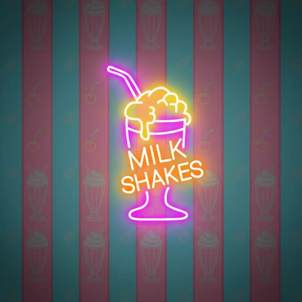 Milkshake Neon Sign Coffee Shop Neon Sign