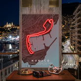 Monaco Formula F1 Circuit LED Neon Sign Light Pop Art