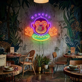 Monkey Logo Hotdog Artwork Led Neon Sign Light