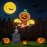 Mummy Pumpkin Halloween Artwork Led Neon Sign Light
