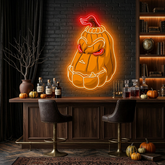 Evil Pumpkin Neon Sign – Scary Halloween LED Wall Light for Haunted House & Party Décor