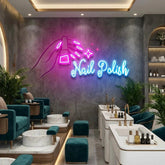 Nail Polish 1 Artwork Led Neon Sign Light, Nail Salon Decoration