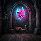 Unicorn Skull Neon Sign – Gothic LED Wall Light for Halloween, Bars & Unique Home Décor