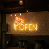 Open Pizza Led Neon Sign Restaurant Wall Decor Sign