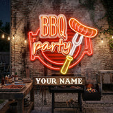 Personalised BBQ Grilling Name Artwork Led Neon Sign Light