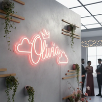 Custom Personalized Crown Neon Sign with Name for Kids Room