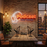 Custom Name Podcast Studio LED Neon Sign Artwork