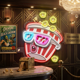 Popcorn Panic LED Neon Sign Light Pop Art
