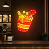 Potato Chips Glowing LED Neon Sign Light Pop Art