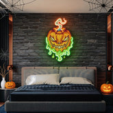 Pumpkin Monster Artwork Led Neon Sign Light