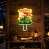 Red Moon Forestry LED Neon Sign Light Pop Art