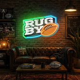 Rugby Ball LED Neon Sign Light Pop Art