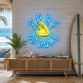 Surf or Go Home LED Neon Sign Light Pop Art