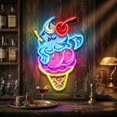 Sassy Ice Cream Cone LED Neon Sign Light Pop Art
