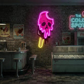 Skull Ice Cream Blackpink Artwork Led Neon Sign Light
